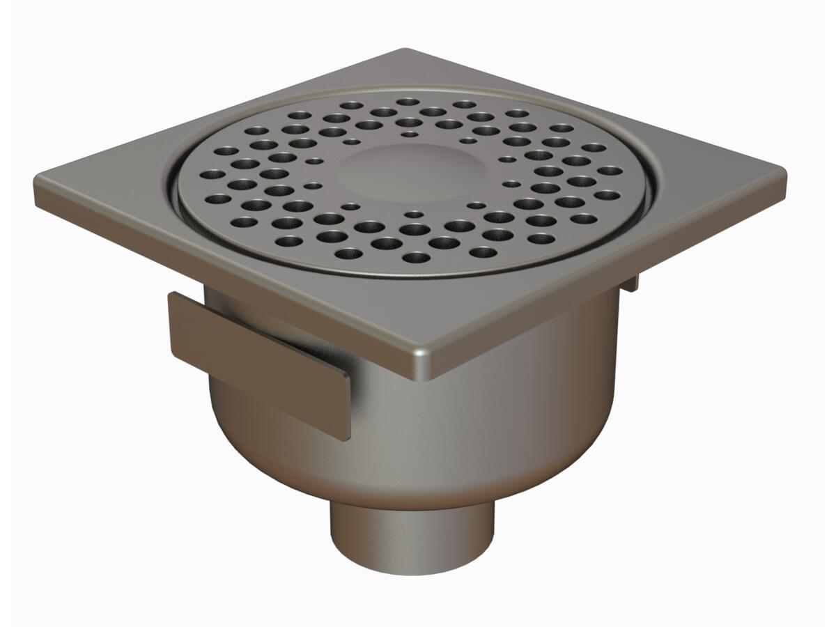 1550 + P - Floor drain trap 150x150 with a vertical outlet 50 mm